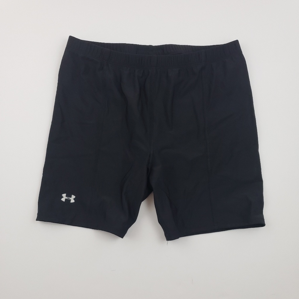 Under Armour Womens Solid Black Fitted Shorts Lrg - image 1